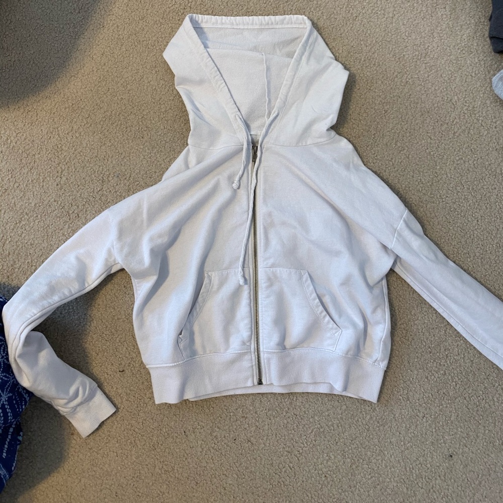 Tillys cropped white hoodie